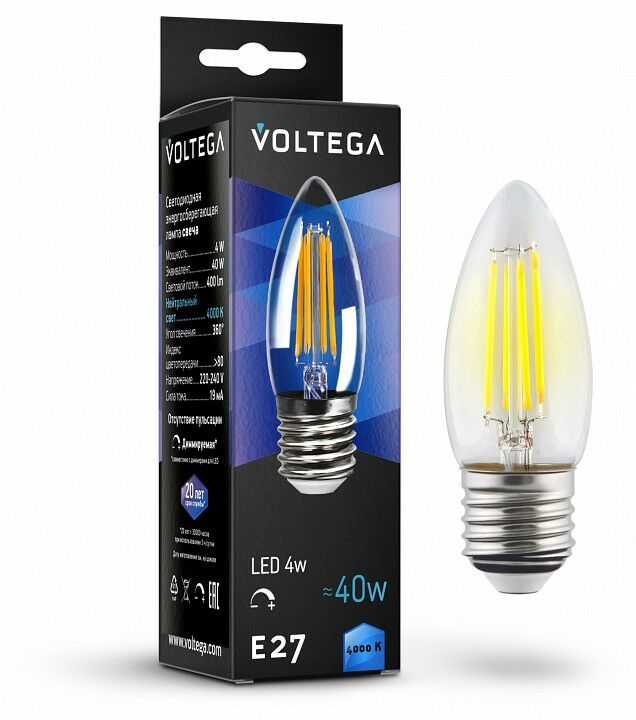 Лампа светодиодная Voltega E27 5Вт 4000K 8463