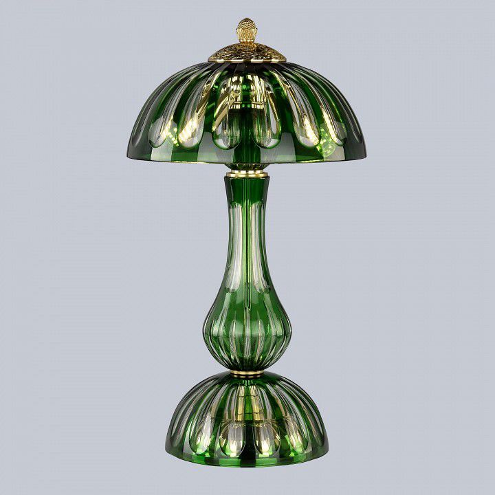Настольная лампа декоративная Bohemia Ivele Crystal Ivele Crystal 5 1370L/3/25 G Clear-Green/H-1H