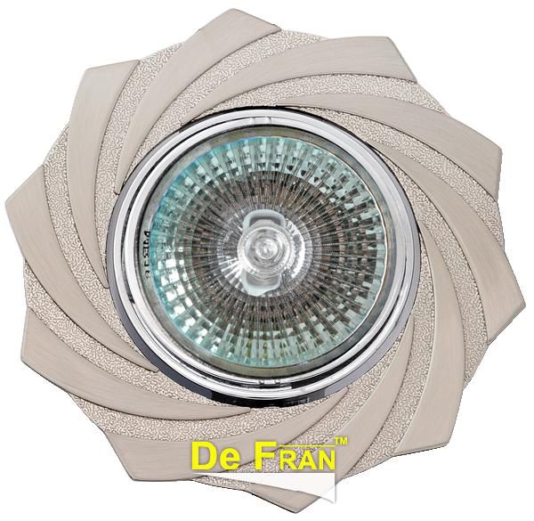 Точечный светильник De Fran 16197 GQ "Фреза" сатин-никель + хром MR16 1 x 50 вт