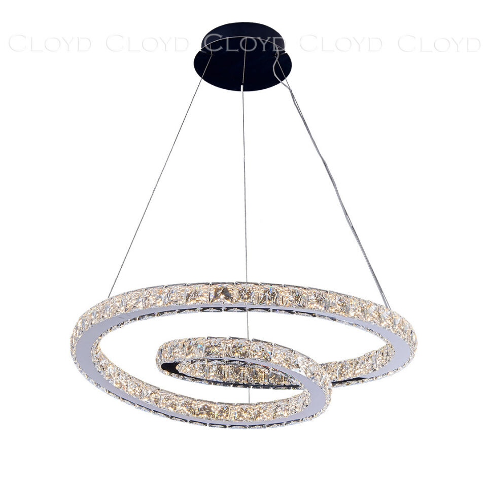 Люстра подвесная Cloyd ELATA C1 / Ø65 см - хром (арт.11610)