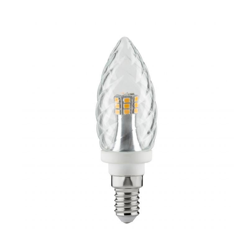  Paulmann Лампа светодиодная E14 4W 2700K свеча витая прозрачная 28308