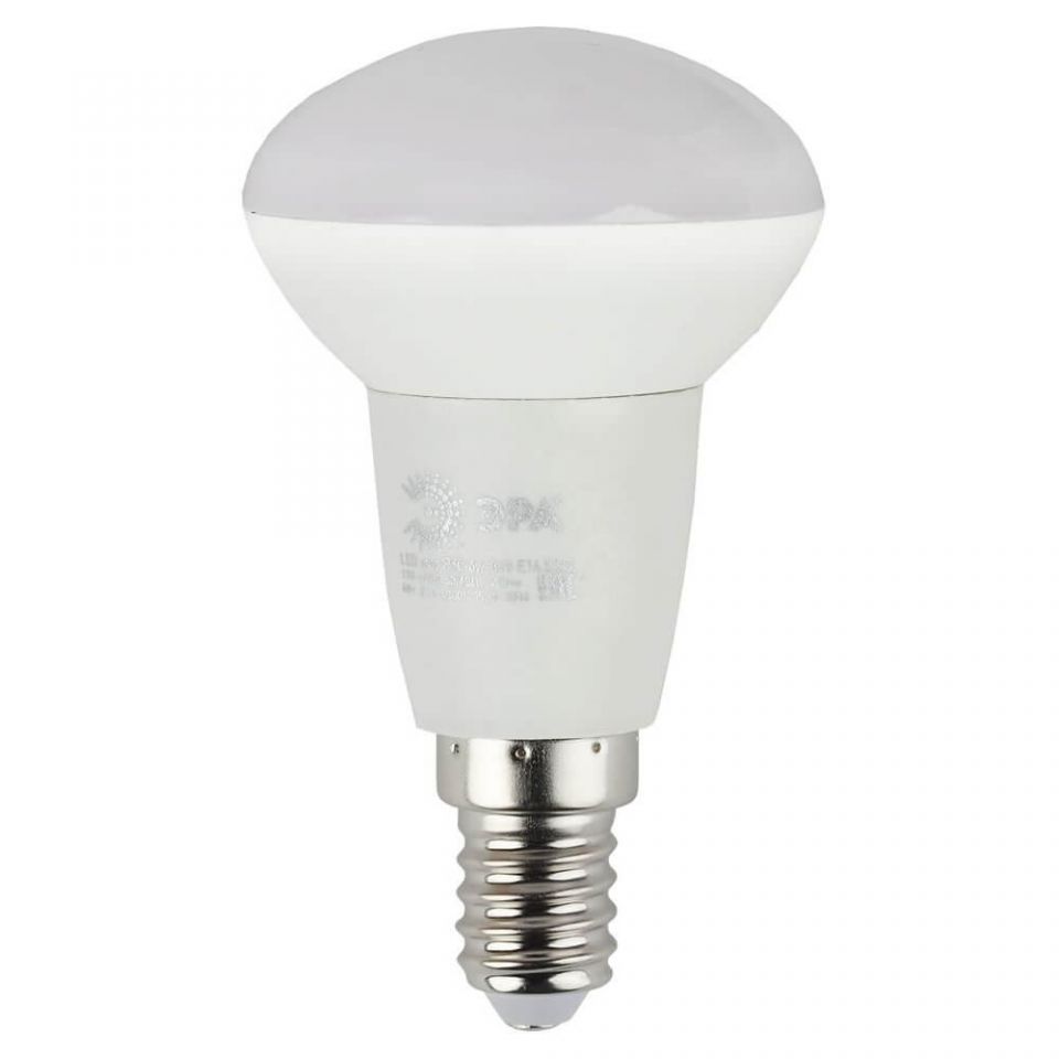 Лампа светодиодная Эра E14 6W 2700K матовая ECO LED R50-6W-827-E14