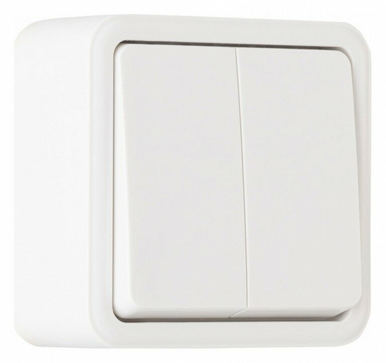 Выключатель проходной двухклавишный Arte Milano 310 310.32-2.white