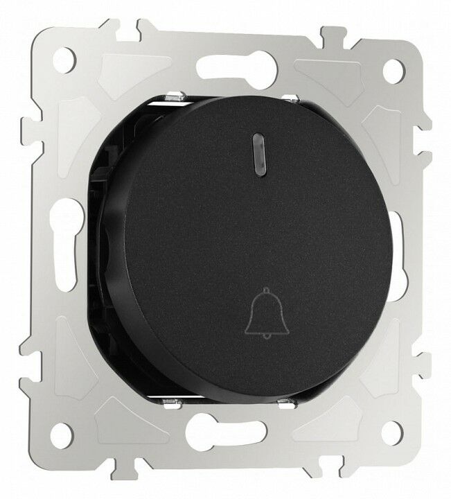 Кнопка звонка для жалюзи с подсветкой без рамки Arte Milano 202 202.37-1.black