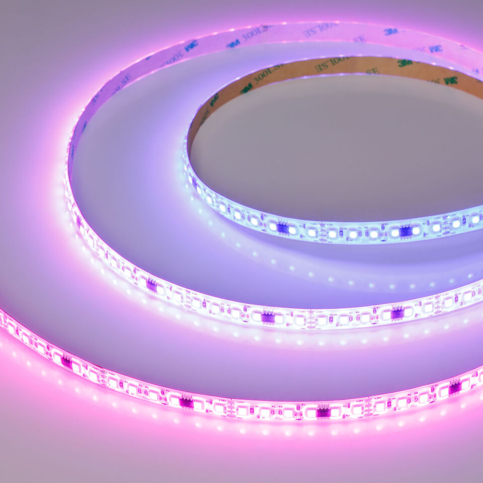 Лента герметичная SPI-SE-A120-10mm 24V RGB-PX6-BPT (23 W/m, IP65, 2835, 5m) ( Arlight , бегущий огонь)