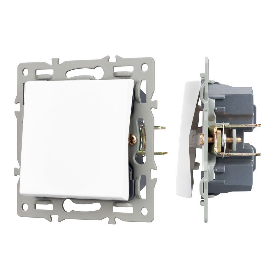Механизм выключателя одноклавишный перекрёстный SWT-MKX1-PL-WH (250V, 16A) ( Arlight , -)