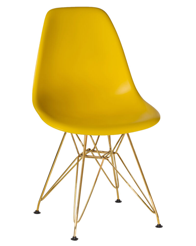 Стул обеденный Dobrin LMZL-PP638A DSR, ножки золотые, цвет жёлтый (Y-01)