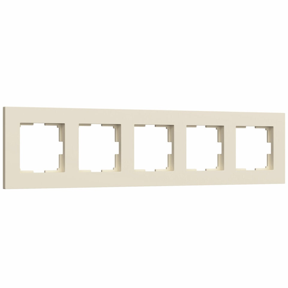  Werkel W0052962/ Рамка на 5 постов Slab (айвори софт) W0052962