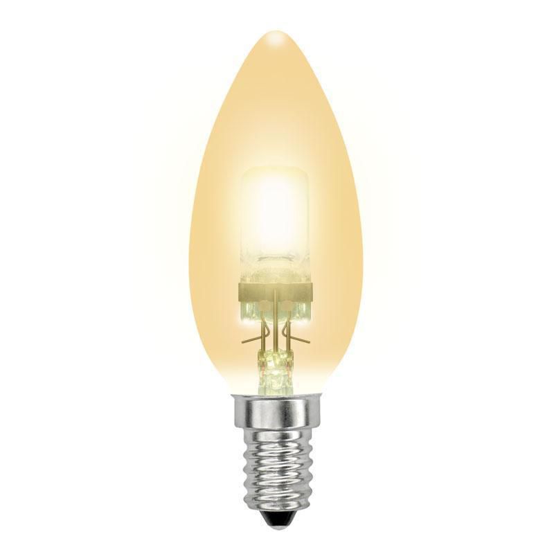 Лампа галогенная Uniel HCL-42/CL/E14 candle gold