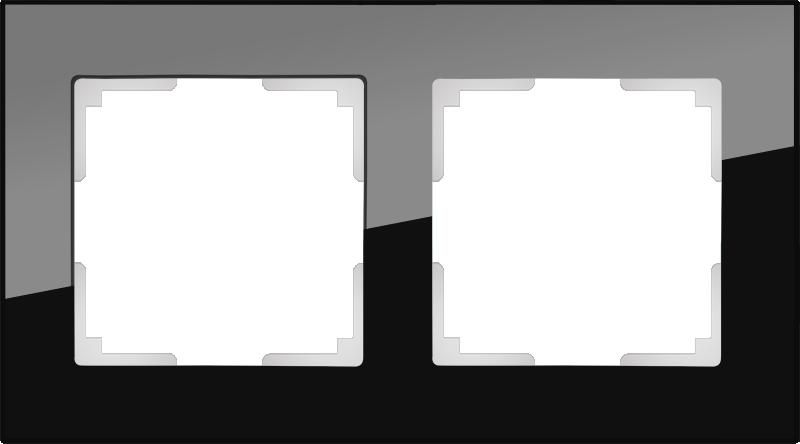 Werkel Рамка Favorit на 2 поста (черный) WL01-Frame-02