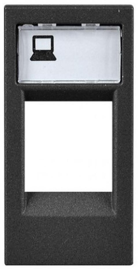Лицевая панель ABB Zenit розетки компьютерной антрацит N2118.1 AN