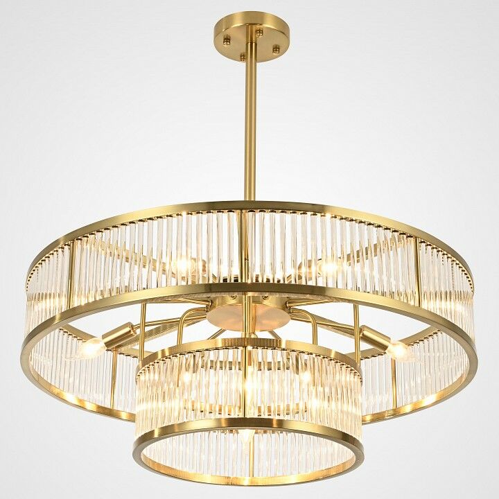 Люстра на штанге Imperiumloft RH Marais Round Chandelier D80 40,2668