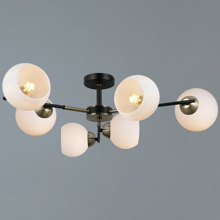 Люстра на штанге Illumico LIBRA IL0469-6CSQ-24 BK AB LIBRA