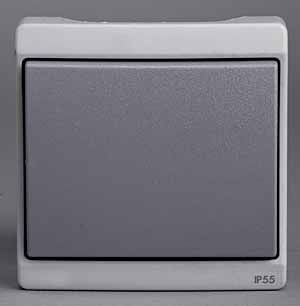  Schneider Electric Кнопочный выключатель в блок, о/у, серый, в сборе IP55