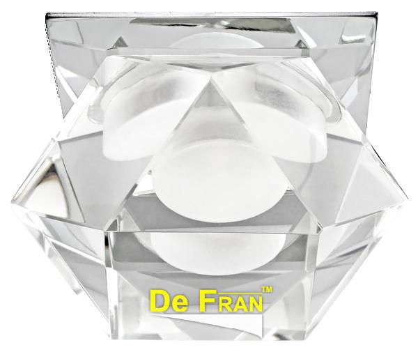 Точечный светильник De Fran FT 808 LED светодиодный "Многогранник", с ПРА и LED хром, спектр теплый белый 3100К LED 1 x 3 вт