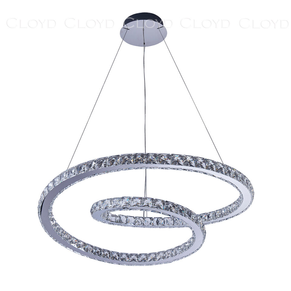 Люстра подвесная Cloyd ELATA C1 / Ø82 см - хром (арт.11611)