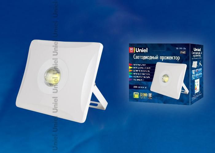 Прожектор Uniel ULF-F11-30W/DW IP65 180-240В WHITE картон
