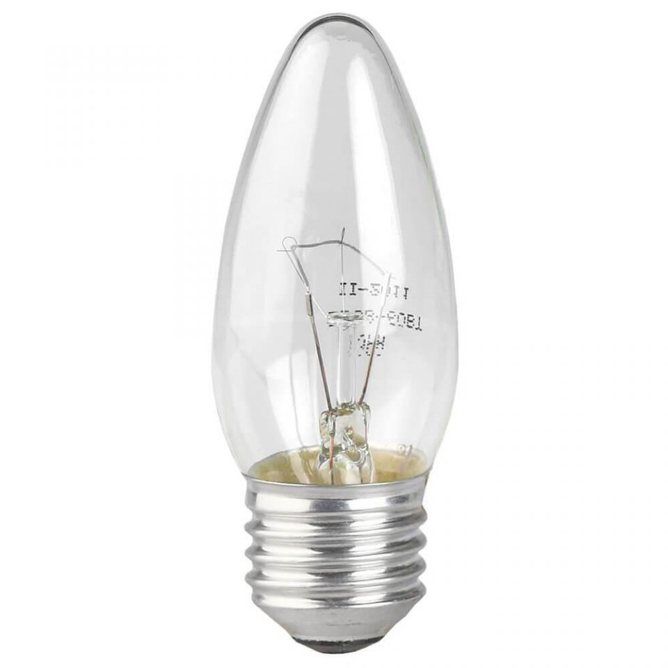 Лампа накаливания Эра E27 60W 2700K прозрачная ЛОН ДС60-230-E27-CL