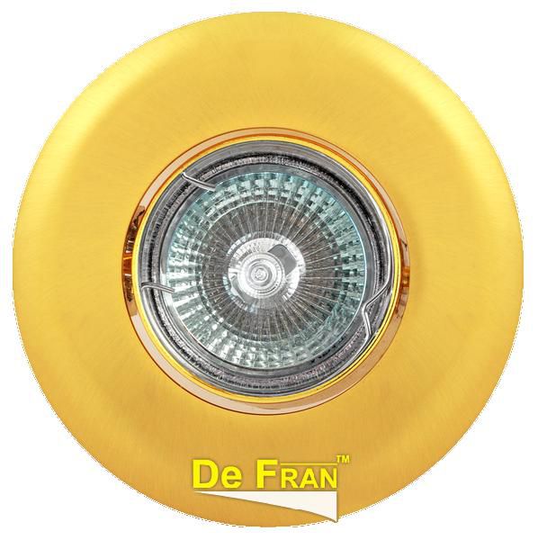 Точечный светильник De Fran FT 139AK SG "Поворотный в центре" сатин-золото MR16 1 x 50 вт
