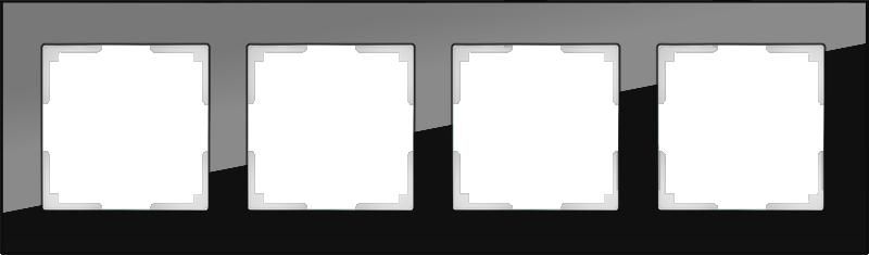  Werkel Рамка Favorit на 4 поста (черный) WL01-Frame-04
