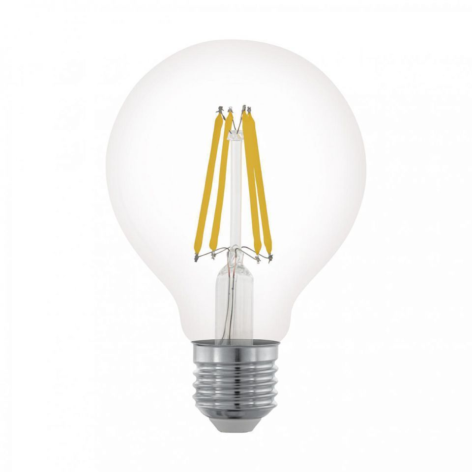  Eglo Лампа светодиодная филаментная диммируемая E27 6W 2700К прозрачная 11702