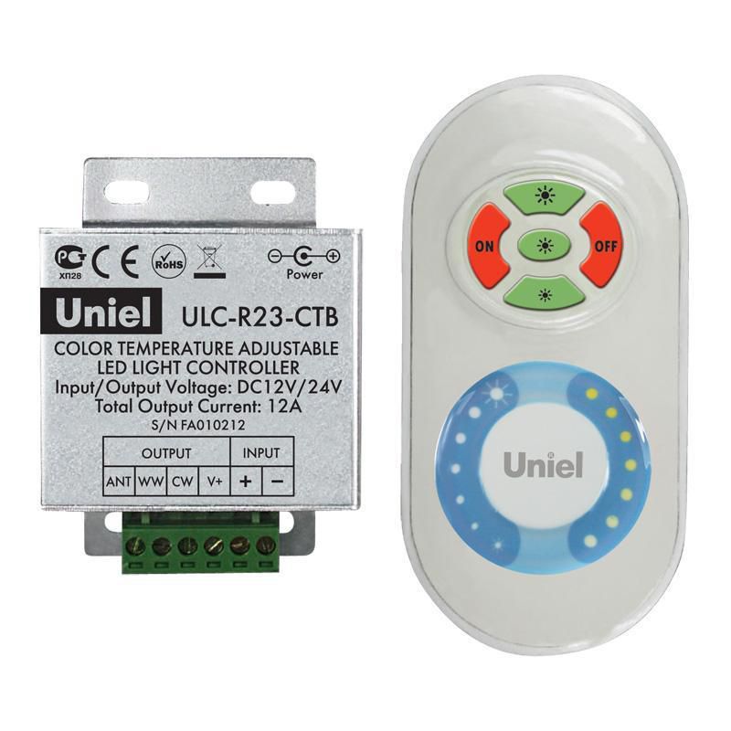  Uniel Контроллер для управления мультибелыми светодиодами с пультом ДУ (05949) ULC-R23-CTB White