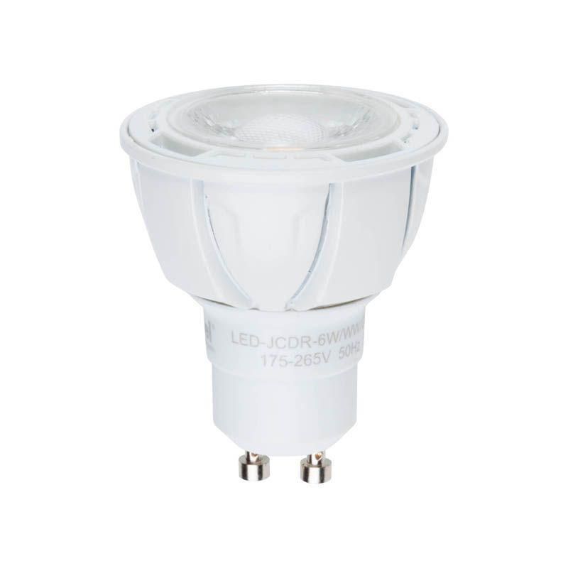  Uniel Лампа светодиодная диммируемая (UL-00003990) GU10 6W 3000K матовая LED-JCDR 6W/WW/GU10/FR/DIM PLP01WH