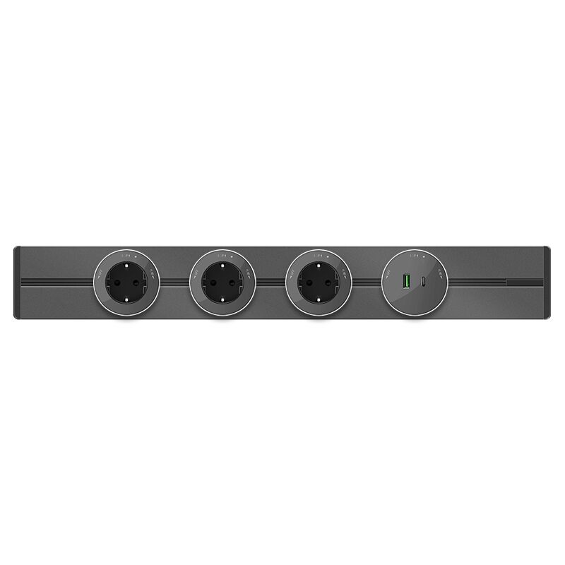  Systeme Electric MultiTrack Розетка универс. круглая 13А/250В Графит