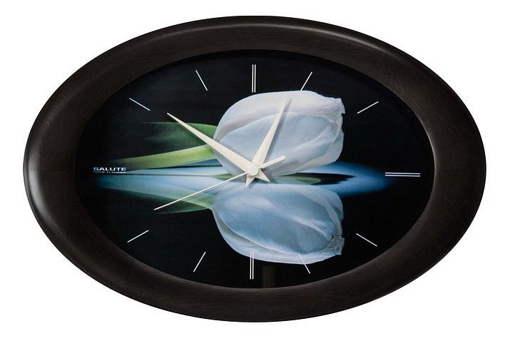  Салют Настенные часы (40x4x26.5 см) ДС - ОБ6 - 308 БЕЛЫЙ ТЮЛЬПАН