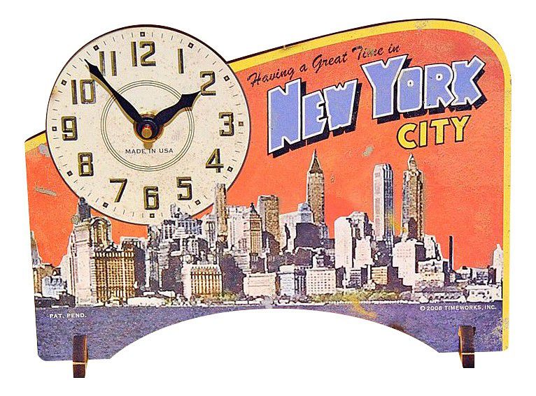  Timeworks Настольные часы (14x19 см) New York City POTNYC