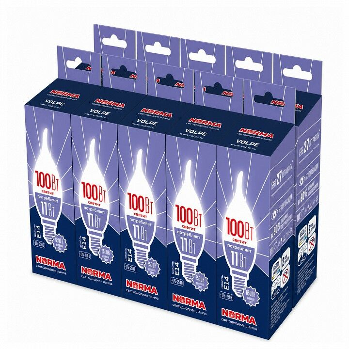Лампа светодиодная Volpe NORMA E14 11Вт 6500K UL-00014094