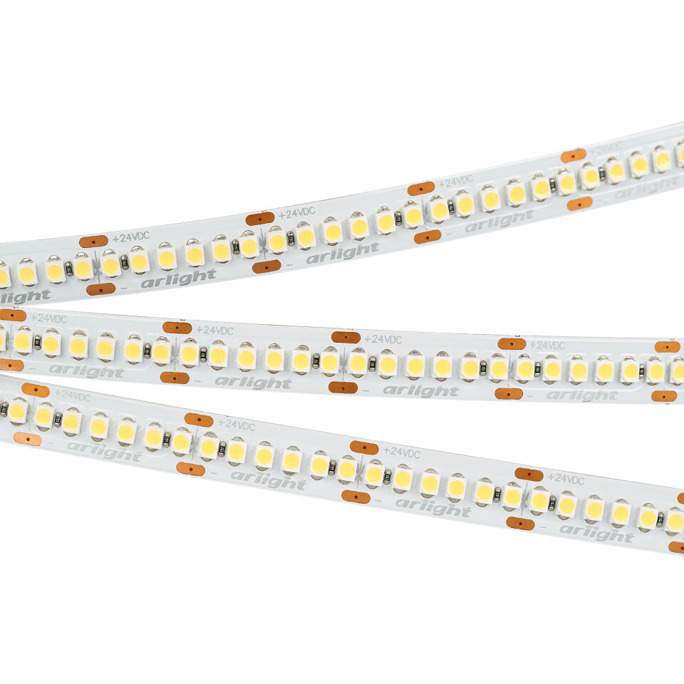Лента UL-A240-10mm 24V Warm3500 (19 W/m, IP20, 5m) ( Arlight , 7 лет)