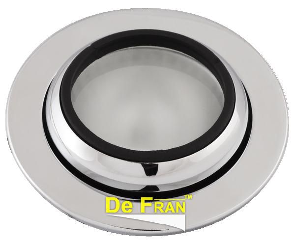 Точечный светильник De Fran FT 9216 Art4 CH мебельный "Рыбий глаз" с матовым стеклом + лампа в комп. хром G4 1 x 20 вт