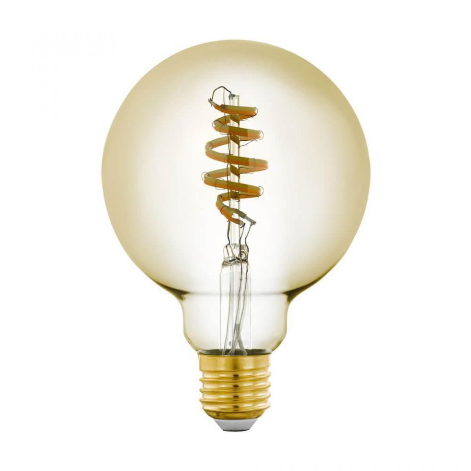 Лампа светодиодная филаментная диммируемая Eglo E27 5,5W 2200-6500K золотистая 12581