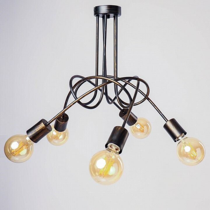 Люстра на штанге Adilux Tango Black Patina 10135