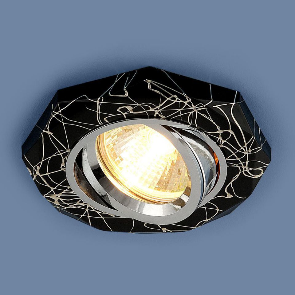 Встраиваемый светильник Elektrostandard 2040 MR16 BK/SL черный/серебро 4690389000355