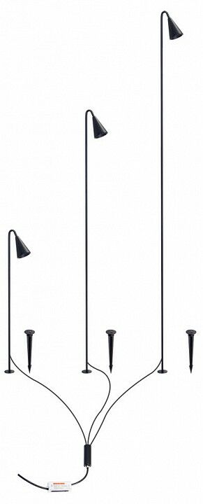 Наземный низкий светильник Arte Lamp MULIPHEIN A1084PA-3BK