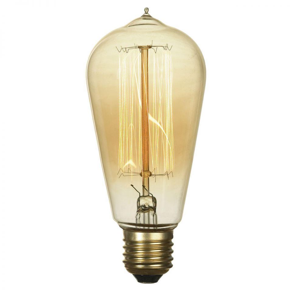  Lussole LOFT Лампа накаливания E27 60W 2700K прозрачная GF-E-764