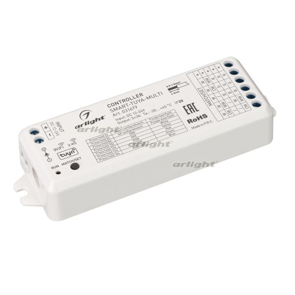  Arlight Контроллер SMART-TUYA-MULTI (12-24V, 5x3A, RGB-MIX, 2.4G)