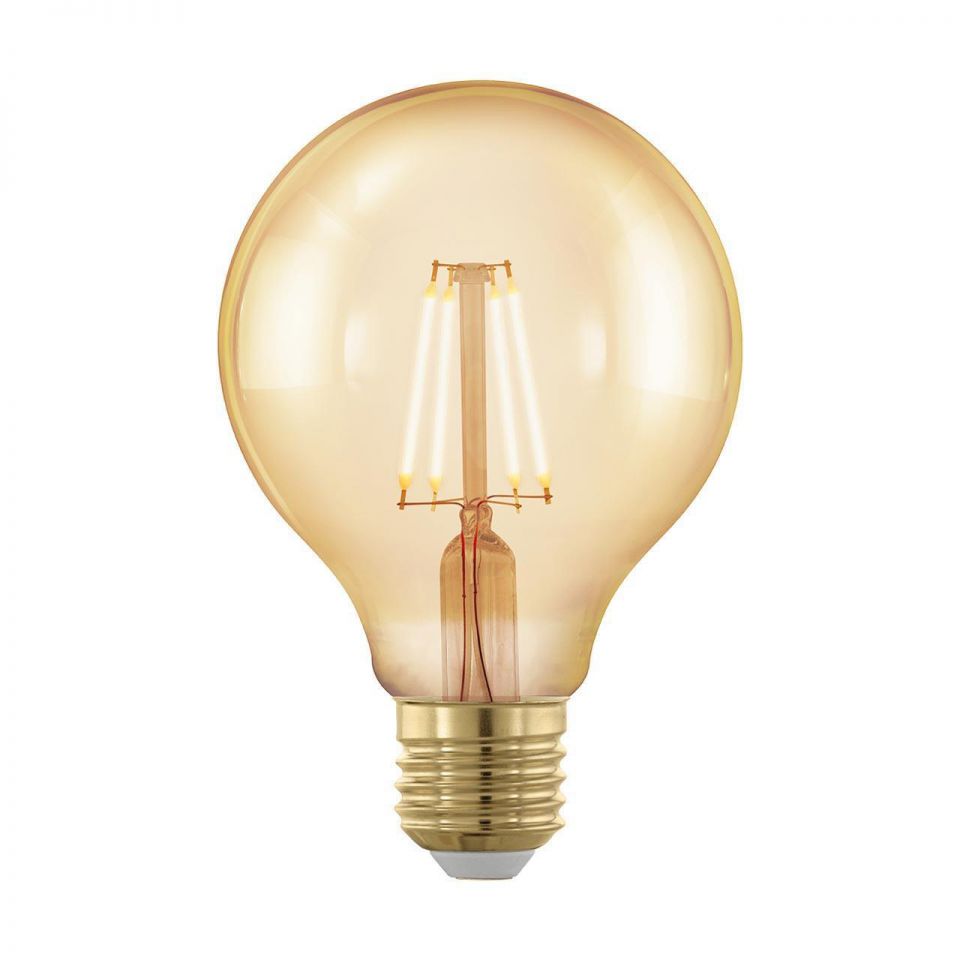  Eglo Лампа светодиодная филаментная диммируемая E27 4W 1700К золотая 11692