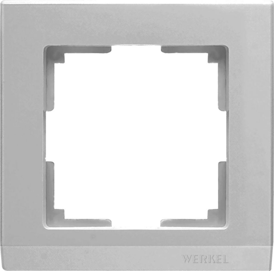  Werkel Рамка Stark на 1 пост (серебряный) WL04-Frame-01