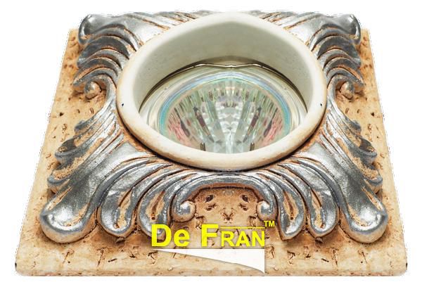 Точечный светильник De Fran FT 414 неповоротный гипс серебро MR16 1 x 50 вт