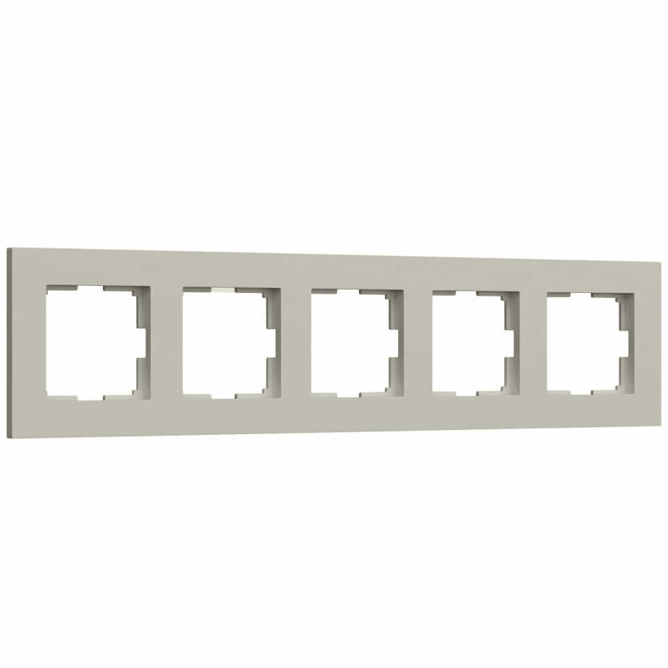  Werkel W0052917/ Рамка на 5 постов Slab (дымчатый софт) W0052917
