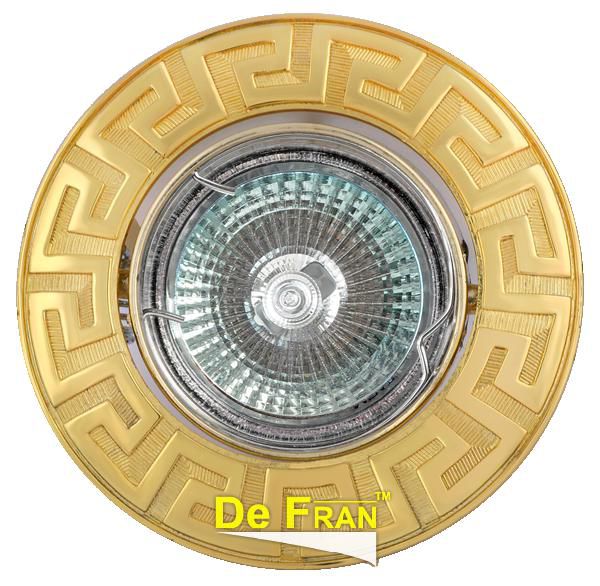 Точечный светильник De Fran FT 116A G "Поворотный в центре" золото MR16 1 x 50 вт