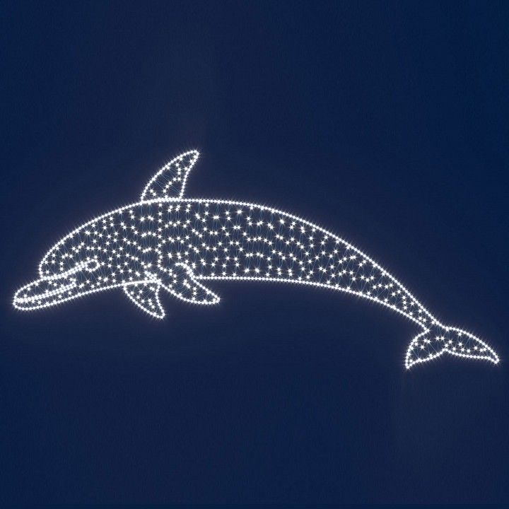  Rich LED Панно световое Летний сезон - Дельфин [2x1 м] RL-KN-S-01-25