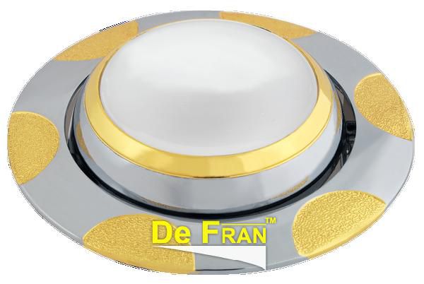 Точечный светильник De Fran FT 156 ZJA R50 CHG Светильник "Рыбий глаз" (сфера поворотная) хром + золото Е14 1 x 50 вт