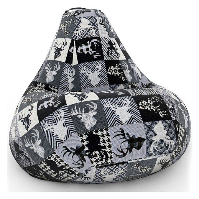  Dreambag Кресло-мешок С Оленями ч/б XL