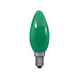  Paulmann Лампа накаливания Е14 25W свеча зеленая 40223