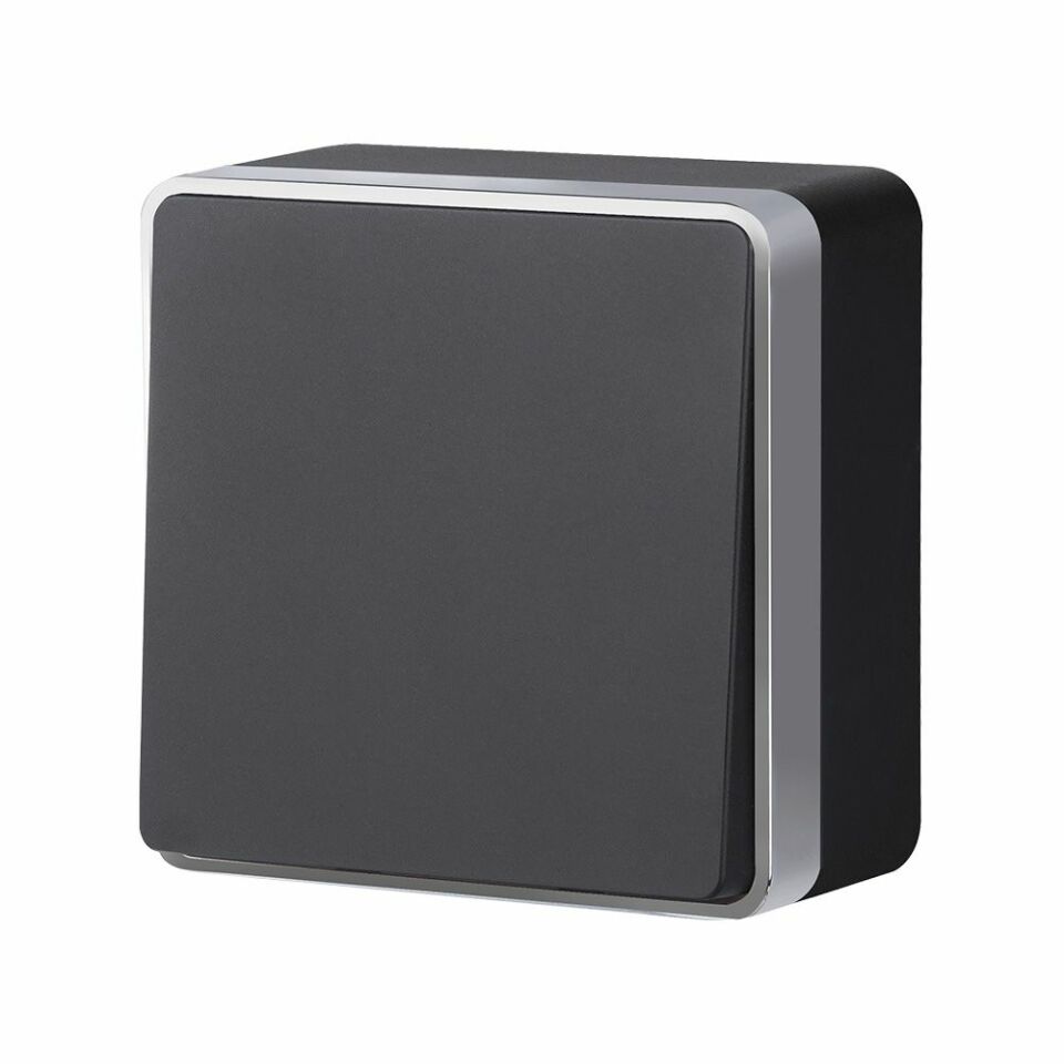  Werkel Выключатель одноклавишный Gallant черный с серебром W5010034 W5010034