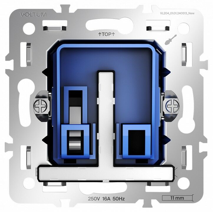 Механизм для электронных карточных выключателей без рамки Voltum S70 VLS0107M